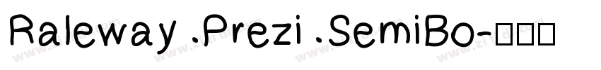 Raleway Prezi SemiBo字体转换